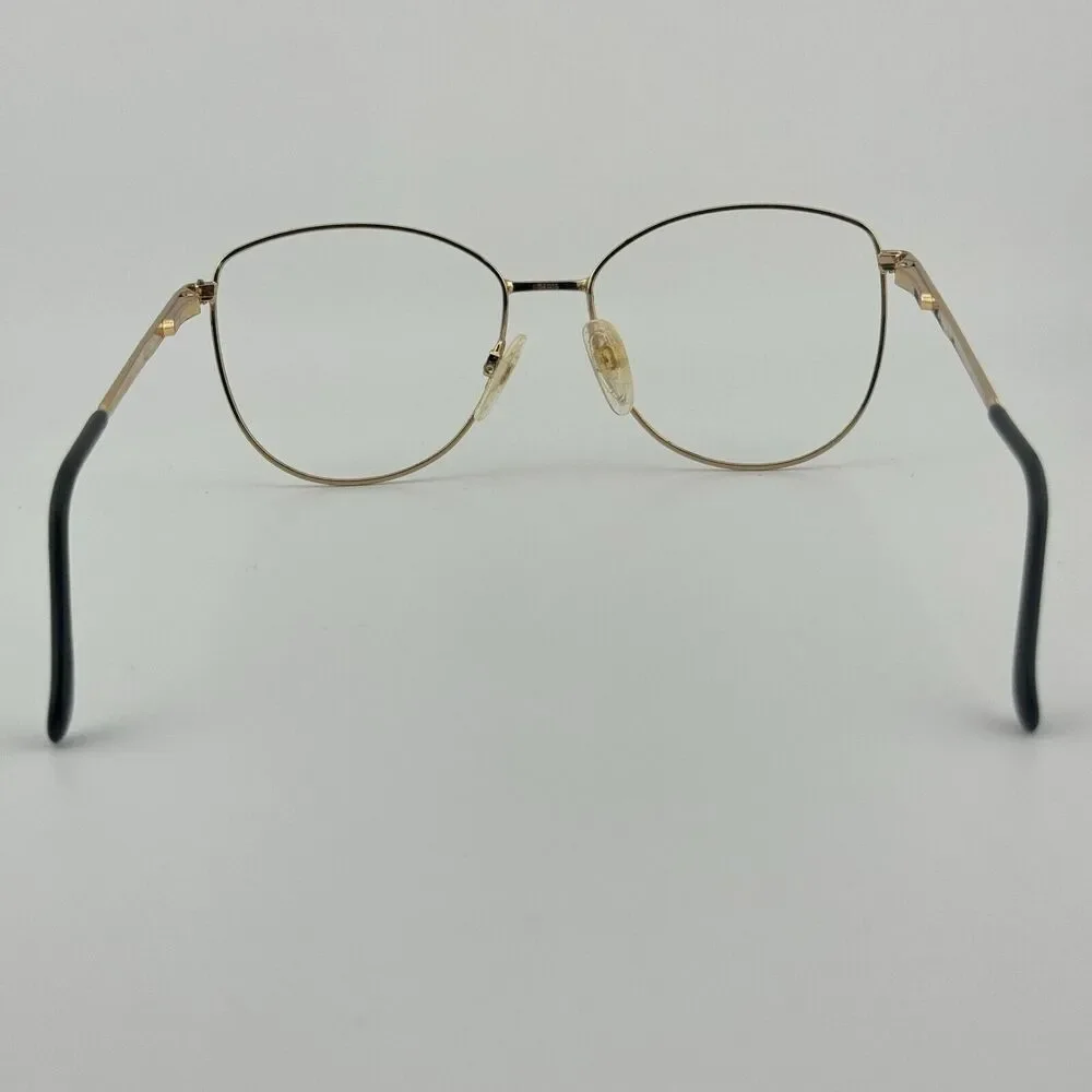 Vintage Luxottica Janice GEPRED‎ GoldElectroplated 135 Oval Full Rim H12274